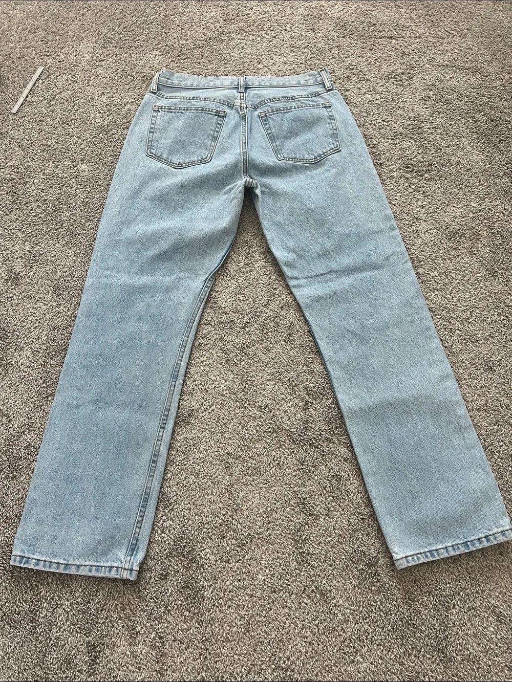 George Men's Regular Fit Straight Cotton Jeans Light Wash - Size 34x32